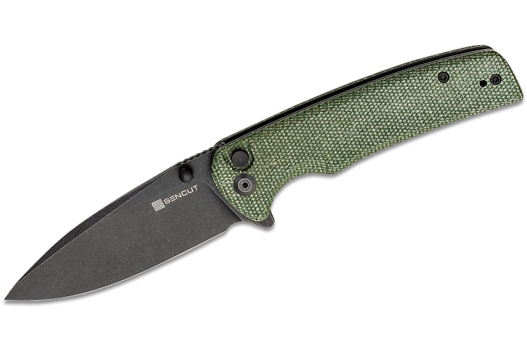 Couteau pliant Sencut Sachse S210072 manche en micarta vert fonc&eacute; 11cm