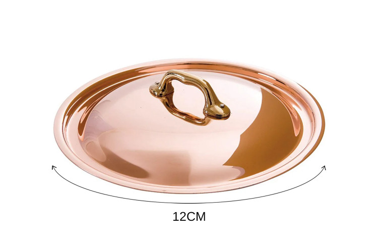 Couvercle en cuivre Mauviel M'H&eacute;ritage 200B avec anse en bronze