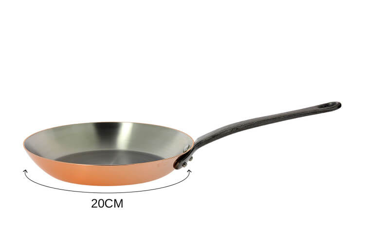 Poêle à frire en cuivre De Buyer Inocuivre poignée en fonte d'acier