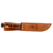 Couteau KA-BAR USMC 11216 lame semi-dentée 17cm manche cuir + étui en cuir
