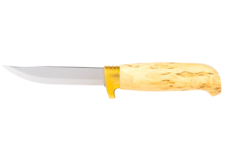 Couteau Marttiini Golden Lynx 160016 lame 13cm manche bouleau madr&eacute; + &eacute;tui