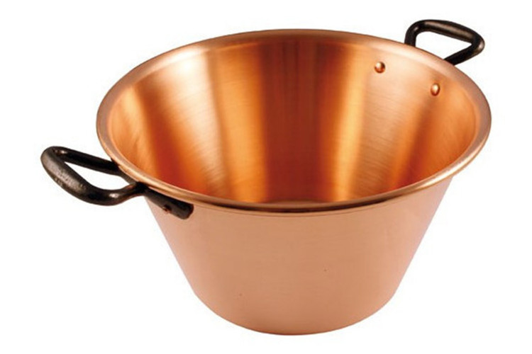 Bassine &agrave; gel&eacute;e 4L en cuivre massif lisse &oslash;26,5cm