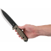 Couteau Fox Military Bushman FX.609OD lame 16cm manche micarta + étui en cuir