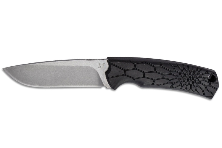 Couteau Fox Core Noir FX.606 lame 11cm manche polypropyl&egrave;ne/caoutchouc + &eacute;tui en nylon