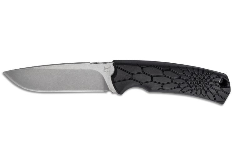 Couteau Fox Core Noir FX.606 lame 11cm manche polypropylène/caoutchouc + étui en nylon
