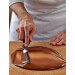 Spatule coudée professionnelle acier inox 9cm manche PP noir