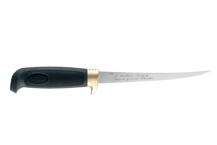 Couteau &agrave; filets Marttiini Condor 826015 lame 15cm manche caoutchouc noir + &eacute;tui