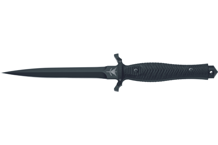 Couteau Fox Military Bellum 21711 lame 17,5cm manche G10 noir + étui