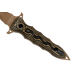 Couteau Fox Military Modras FX.508 lame 17,5cm manche G10 marron/noir + étui en cuir