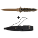 Couteau Fox Military Modras FX.508 lame 17,5cm manche G10 marron/noir + étui en cuir