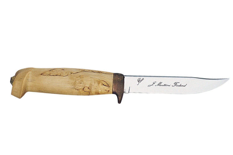 Couteau de chasse Marttiini Deluxe Lynx Bronze 450012 lame 11cm manche bouleau + &eacute;tui
