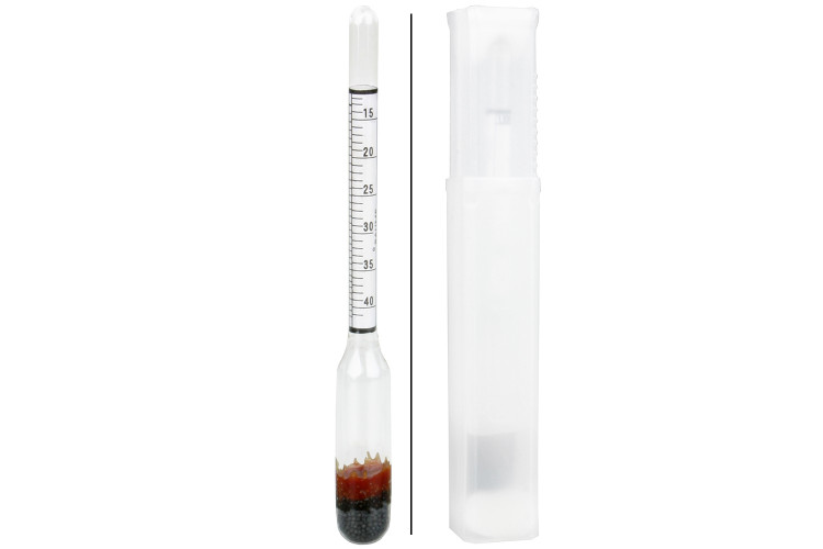 P&egrave;se-sirop / Densim&egrave;tre en verre gradu&eacute; - 2 unit&eacute;s de mesure