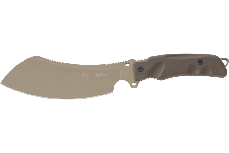 Couteau Fox Military Panabas Bronze FX.509CT lame 17cm manche Forprene + étui en nylon + kit de survie