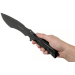 Couteau Fox Military Parus FX.9CM06 lame 17,5cm manche Forprene noir + étui en nylon + kit de survie