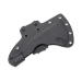 Tomahawk Black FOX Evolution BF.735 manche en plaquette G10 noir 27cm avec étui cuir