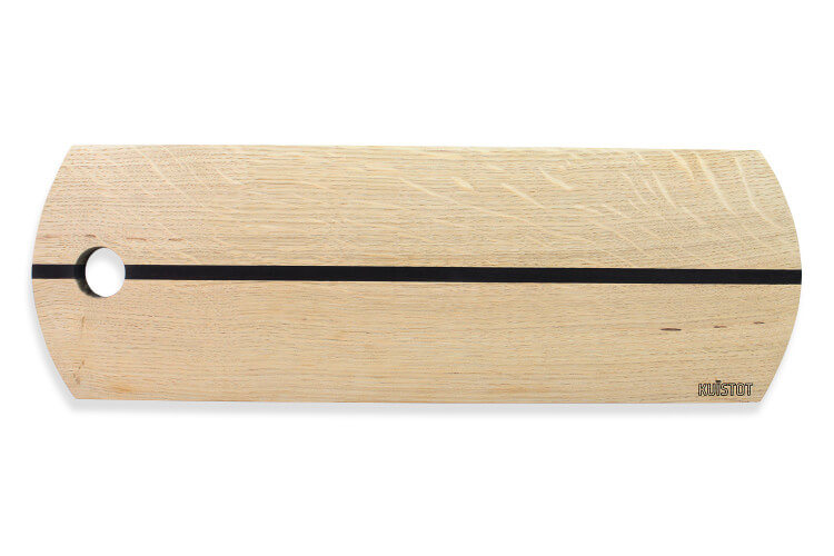 Planche de présentation artisanale Kuïstot Long Beach en chêne massif 40cm