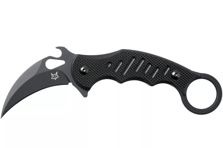 Couteau karambit Fox FX.598 6cm manche G10 noir + étui