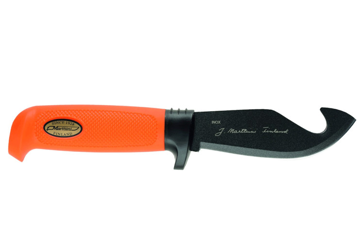Couteau Marttiini Orange Martef 378024 lame 11cm manche caoutchouc + &eacute;tui