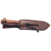  Couteau Herbertz 585518 lame damassée 17,9cm manche cerisier + étui en cuir + allume-feu