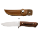 Couteau Herbertz 114210 lame en inox 10cm manche en bois de Pakka avec étui en cuir