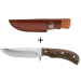 Couteau Herbertz 105811 lame en inox 10,8cm manche en bois de pakka avec étui en cuir