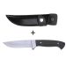 Couteau Herbertz 102110 lame en inox 9,8cm manche en micarta noir avec étui en cuir