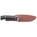 Couteau Herbertz 593413 lame damassée 12cm manche pakkawood riveté + étui en cuir