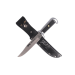 Couteau Herbertz Bowie 106415 lame 15,5cm manche zinc et cuir + étui en cuir