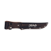 Couteau Herbertz Bowie 106415 lame 15,5cm manche zinc et cuir + étui en cuir