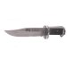 Couteau Herbertz Bowie 106415 lame 15,5cm manche zinc et cuir + étui en cuir