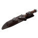 Couteau Maserin 3EME R.E.I. 6009 lame 18cm manche en bois + étui en cuir et pierre à aiguiser