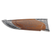 Couteau Herbertz 104914 lame design damas 13,5cm manche façon bois gravé inox + étui