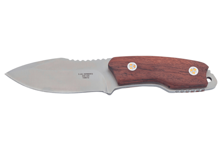 Couteau Herbertz 108010 lame en inox 9,3cm manche en bois de cocobolo avec étui 