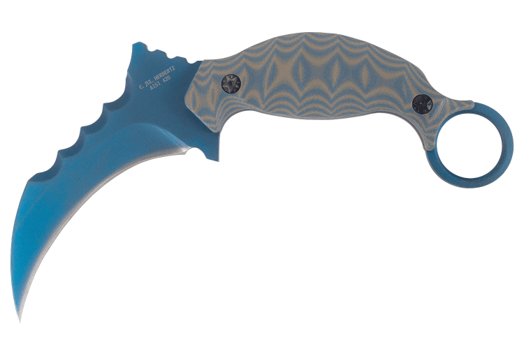 Couteau Herbertz 577211 Karambit lame en inox 10cm manche en G10 avec étui