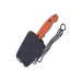 Couteau de cou Herbertz 579405 lame 5,5cm manche G10 orange + étui