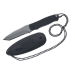 Couteau de cou Herbertz 103407 lame tanto 7cm manche polymère noir + étui