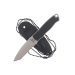 Couteau de cou Herbertz 103407 lame tanto 7cm manche polymère noir + étui