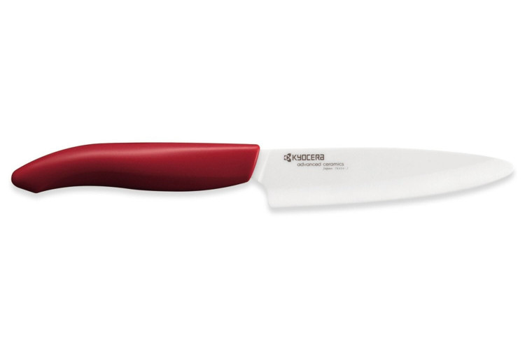 Couteau d'office Kyocera lame c&eacute;ramique 11 cm manche rouge