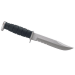 Couteau bowie Herbertz 117618 lame semi-dentée 17,5cm manche polymère noir + étui