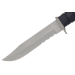 Couteau bowie Herbertz 117618 lame semi-dentée 17,5cm manche polymère noir + étui