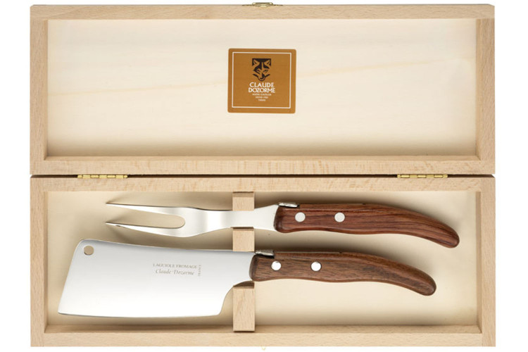 Coffret service &agrave; fromage Claude Dozorme Laguiole 2 pi&egrave;ces