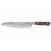 Couteau de chef Fukito Rosewood Damas 67 couches 21cm manche bois de rose