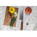 Couteau santoku Fukito Rosewood Damas 67 couches 18cm manche bois de rose
