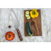 Couteau santoku Fukito Rosewood Damas 67 couches 18cm manche bois de rose