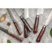 Couteau santoku Fukito Rosewood Damas 67 couches 18cm manche bois de rose