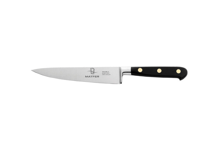 Couteau de tour/chef forg&eacute; Matfer manche en ABS 3 rivets 15cm