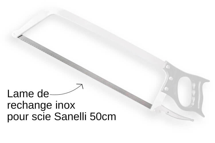 Lame inox de rechange pour scie de boucher Sanelli 50cm