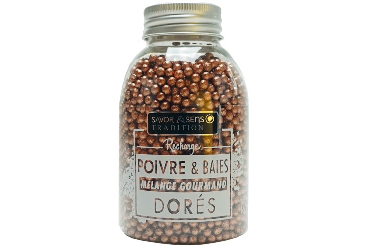 Recharge poivre et baies dor&eacute;es Savor&Sens - 155g