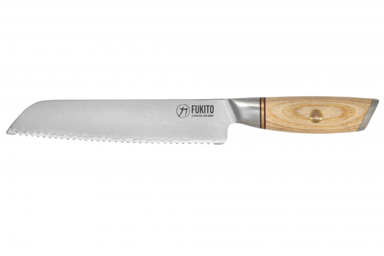 Couteau &agrave;&nbsp;pain Fukito Pakka San Mai 21cm