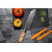 Couteau santoku Fukito Pakka San Mai alvéolé 18cm